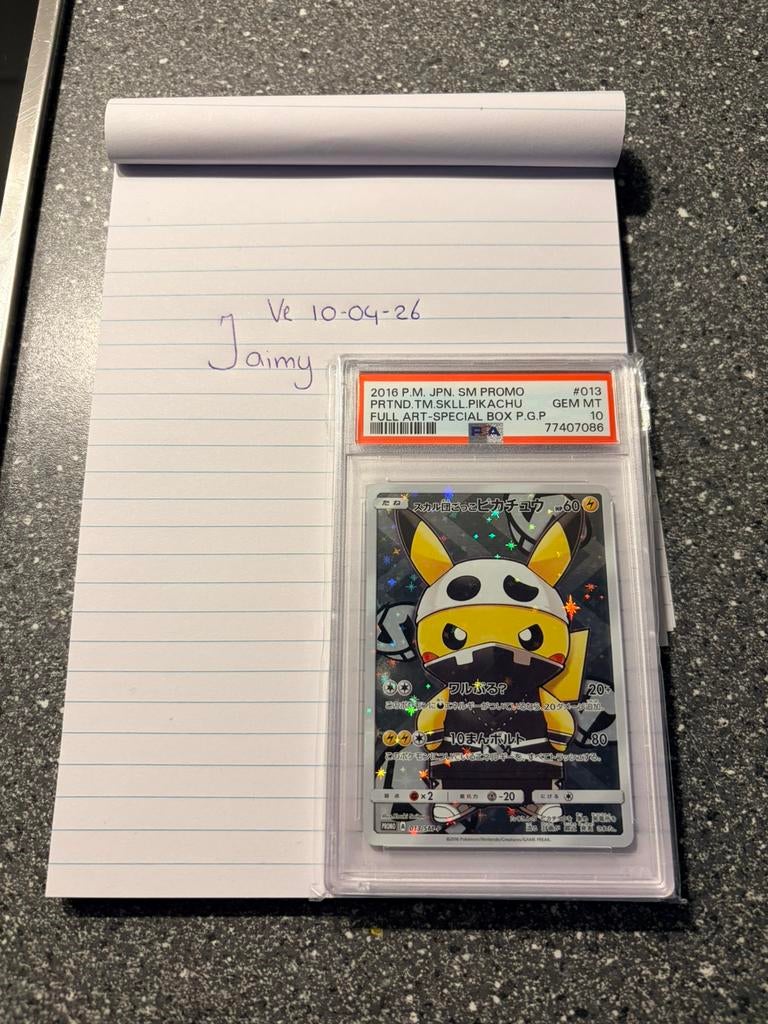 Psa 10 skull pikachu, 1 speler, Zo goed als nieuw, Vanaf 7 jaar, Ophalen