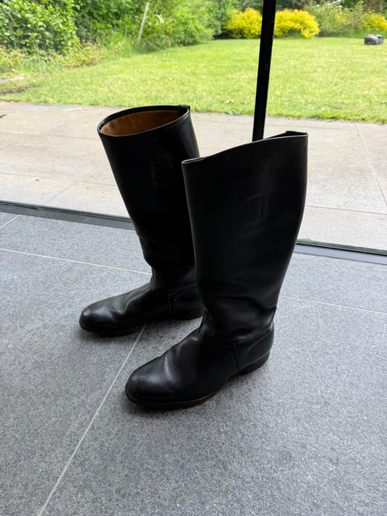 Lederen binnen en buiten (paardrijl)aarzen maar 40/41, Ophalen of Verzenden, Zo goed als nieuw, Dressuur, Schoeisel