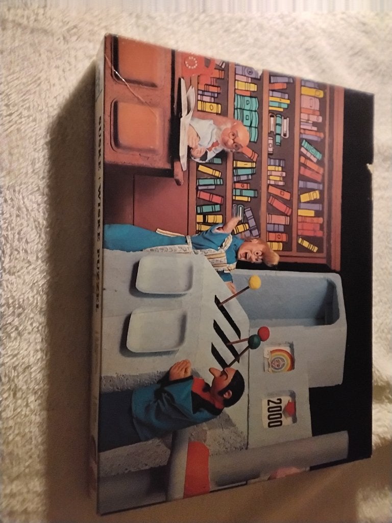 vintage Suske en Wiske legpuzzel "De Teletijdmachine", Ophalen of Verzenden, Minder dan 500 stukjes, Gebruikt