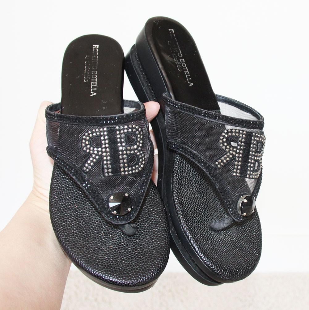Schitterende Roberto Botella Slippers s4 (Maat 37) € 35,-, Slippers, Zwart, Roberto Botella El Dante, Ophalen of Verzenden