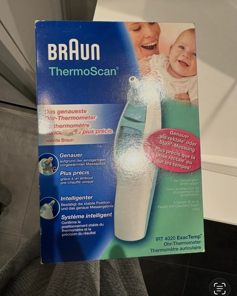 Braun oorthermometer, zgan € 15,00, Ophalen of Verzenden, Zo goed als nieuw, Overige typen