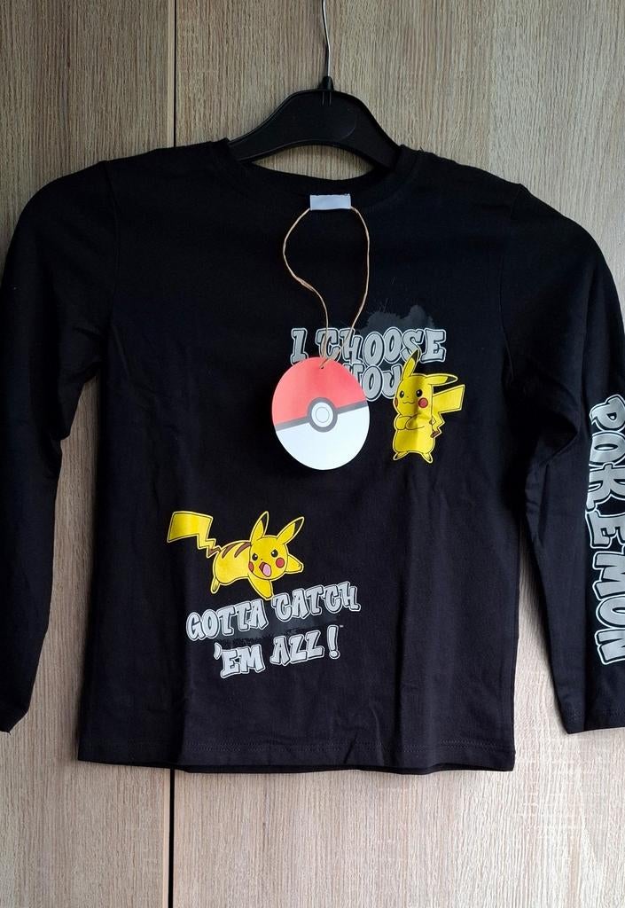 NIEUW Pokemon longsleeve/shirt met lange mouwen maat 122-128, Kleding | Heren, Ophalen of Verzenden, Nieuw, Overige maten, Wit