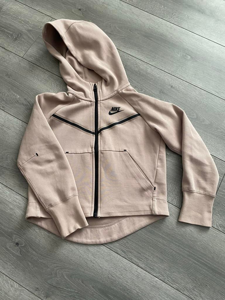 Nike Tech Fleece Hoodie Roze/Beige, Ophalen, Zo goed als nieuw, Meisje, Trui of Vest