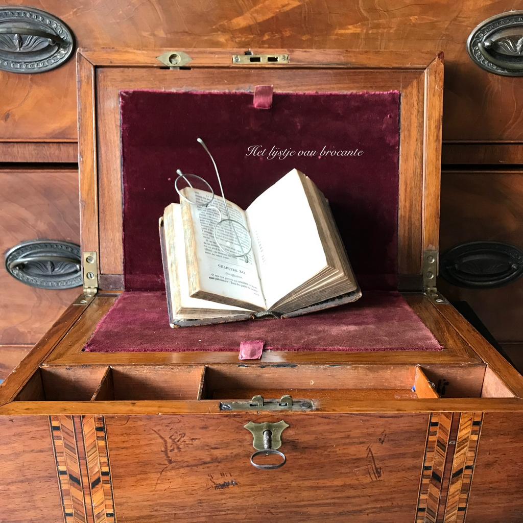 Engels antiek mahonie schrijfkist, Ophalen of Verzenden