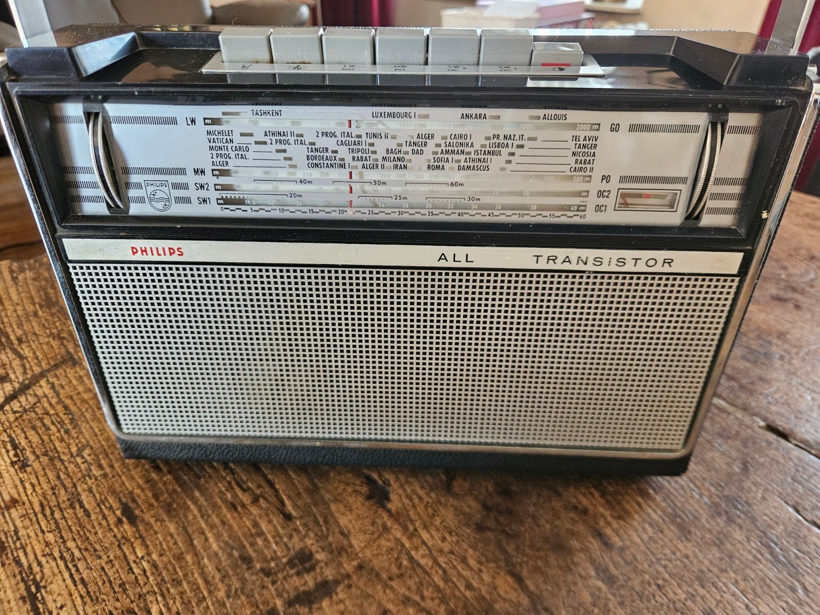 Vintage Philips All Transistor Radio Jaren '60/'70, Ophalen of Verzenden, Gebruikt, Transistorradio