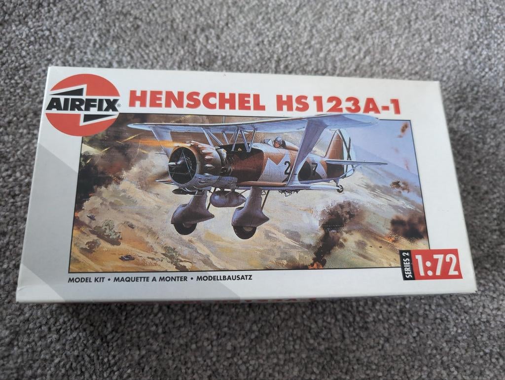 Airfix 1/72 Henschel hs 123a-1, Overige merken, 1:72 tot 1:144, Nieuw, Ophalen of Verzenden