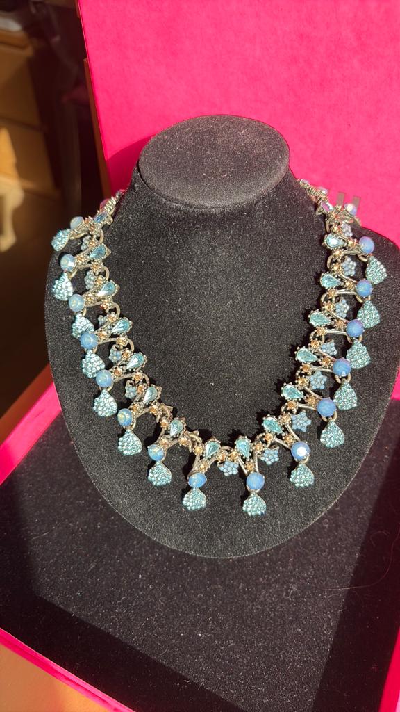 Prachtige unieke blauwe Otazu ketting, Ophalen of Verzenden, Zo goed als nieuw, Blauw, Overige materialen