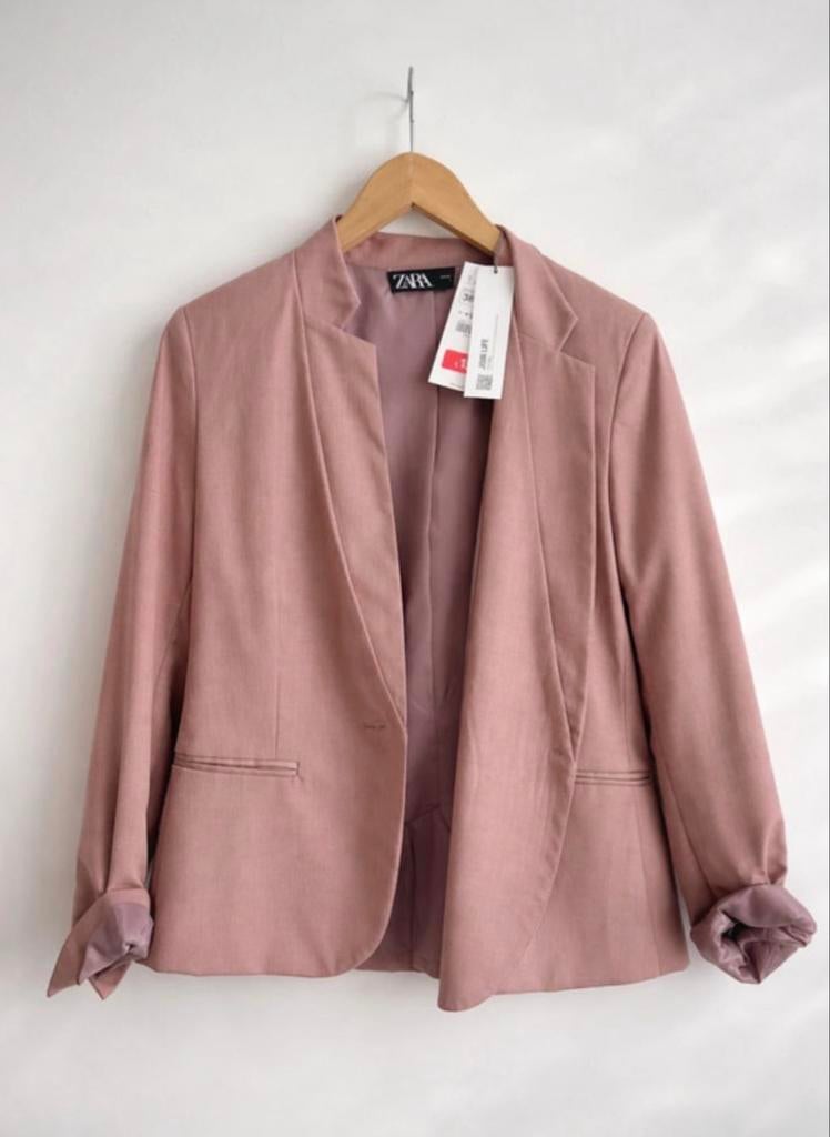Roze Zara blazer - Nieuw met prijskaartje, Kleding | Dames, Ophalen of Verzenden, Nieuw, Maat 38/40 (M), Roze