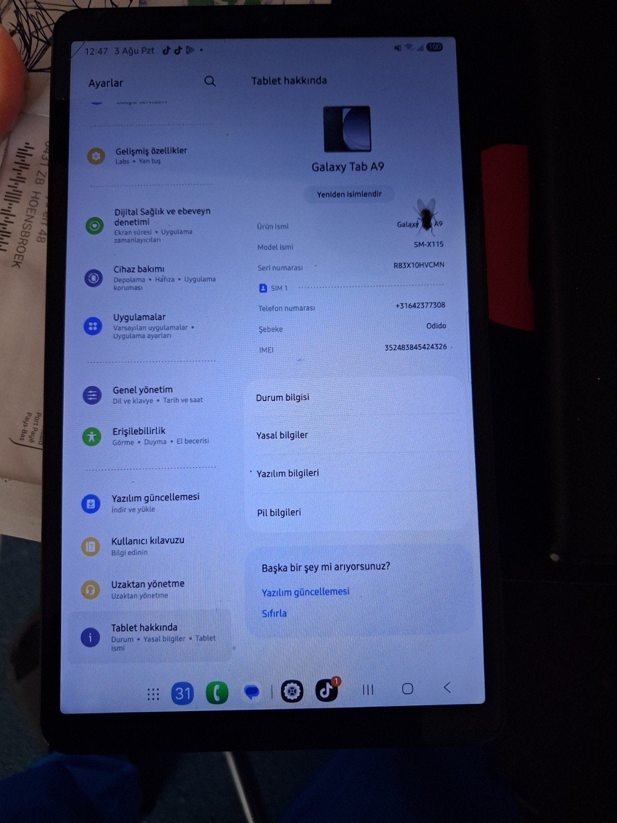 Samsung Galaxy Tab A9 128GB Wi-Fi Zwart, 9 inch, Galaxy Tab A9, Gebruikt, Ophalen of Verzenden