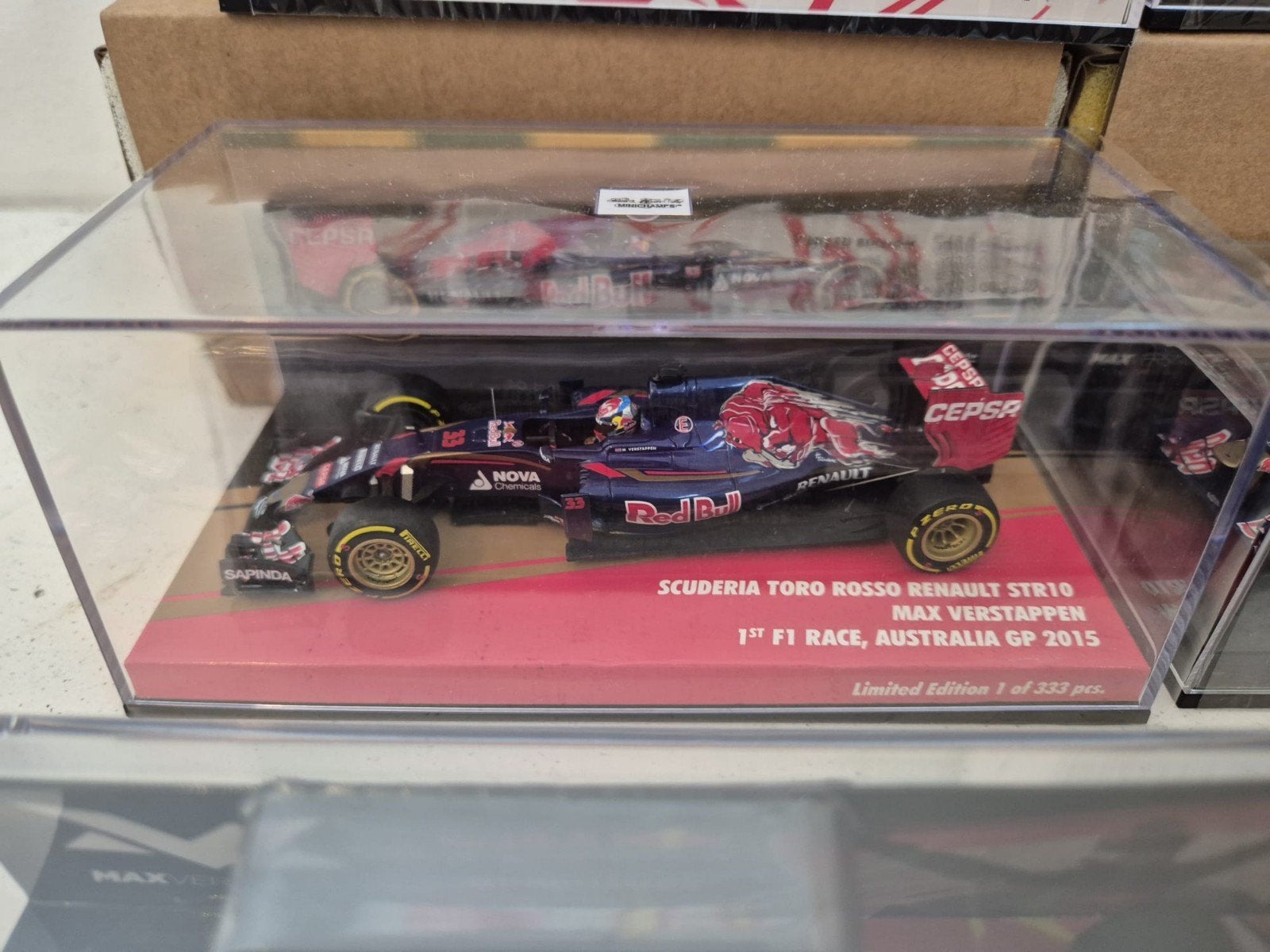 max verstappen 1:43 toro rosso str10 australie 2015 1ste f1, Ophalen, Nieuw, Auto, MiniChamps