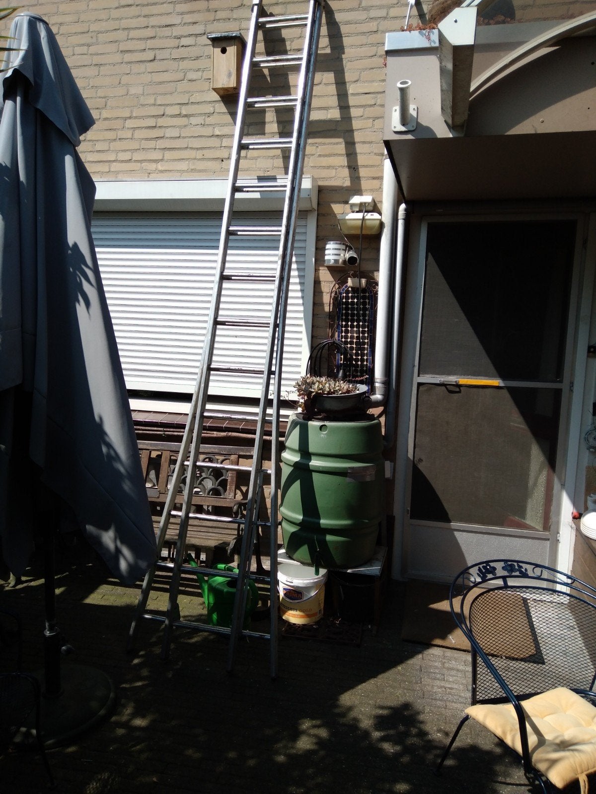 aluminium ladder 2x14 sporten., Doe-het-zelf en Verbouw, Ophalen, 4 meter of meer