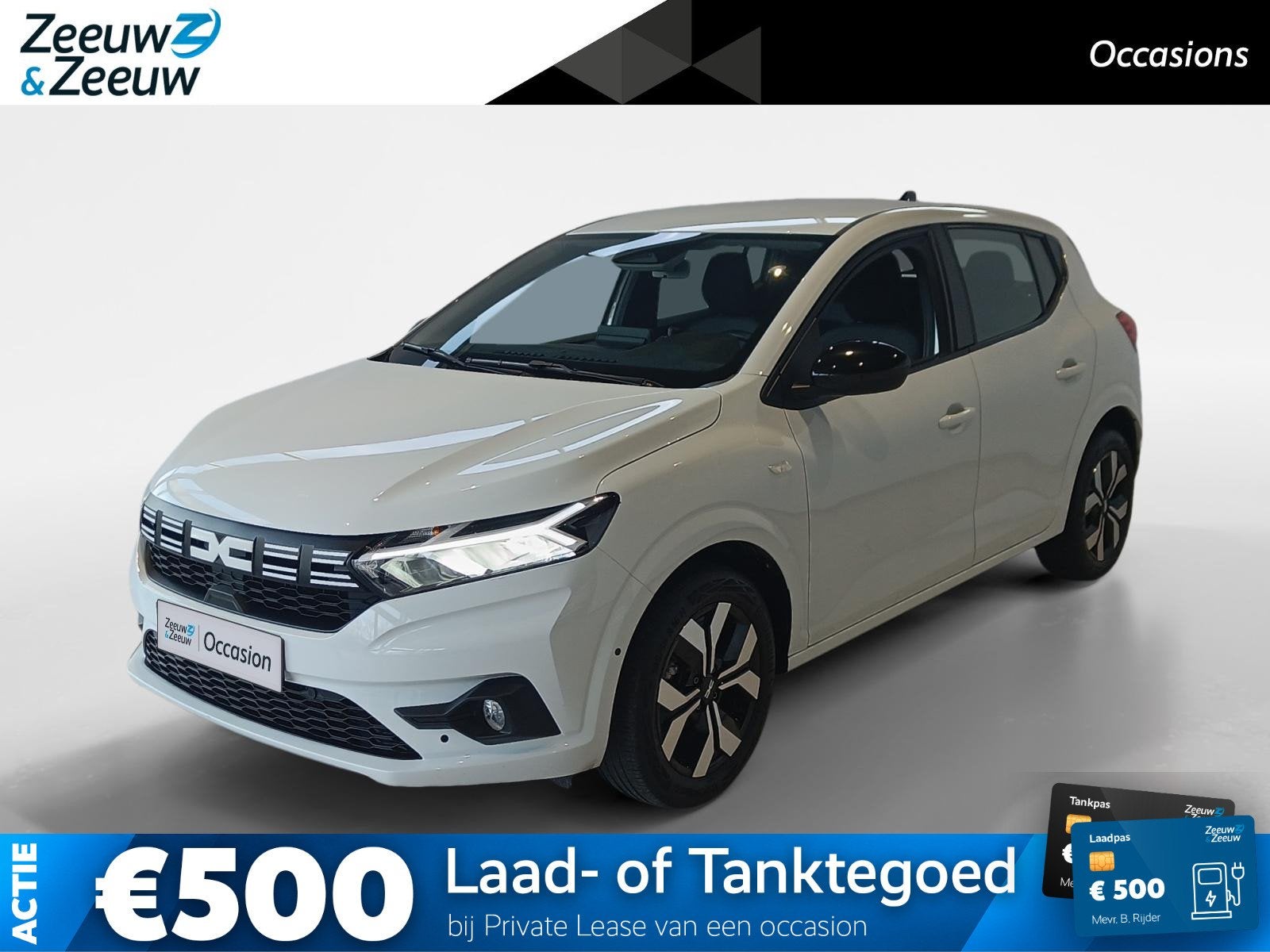 Dacia Sandero 1.0 TCe 90 Journey *Navi(Carplay)+Camera*Parke, Auto's, 12 maanden, Stof, Gebruikt, Euro 6