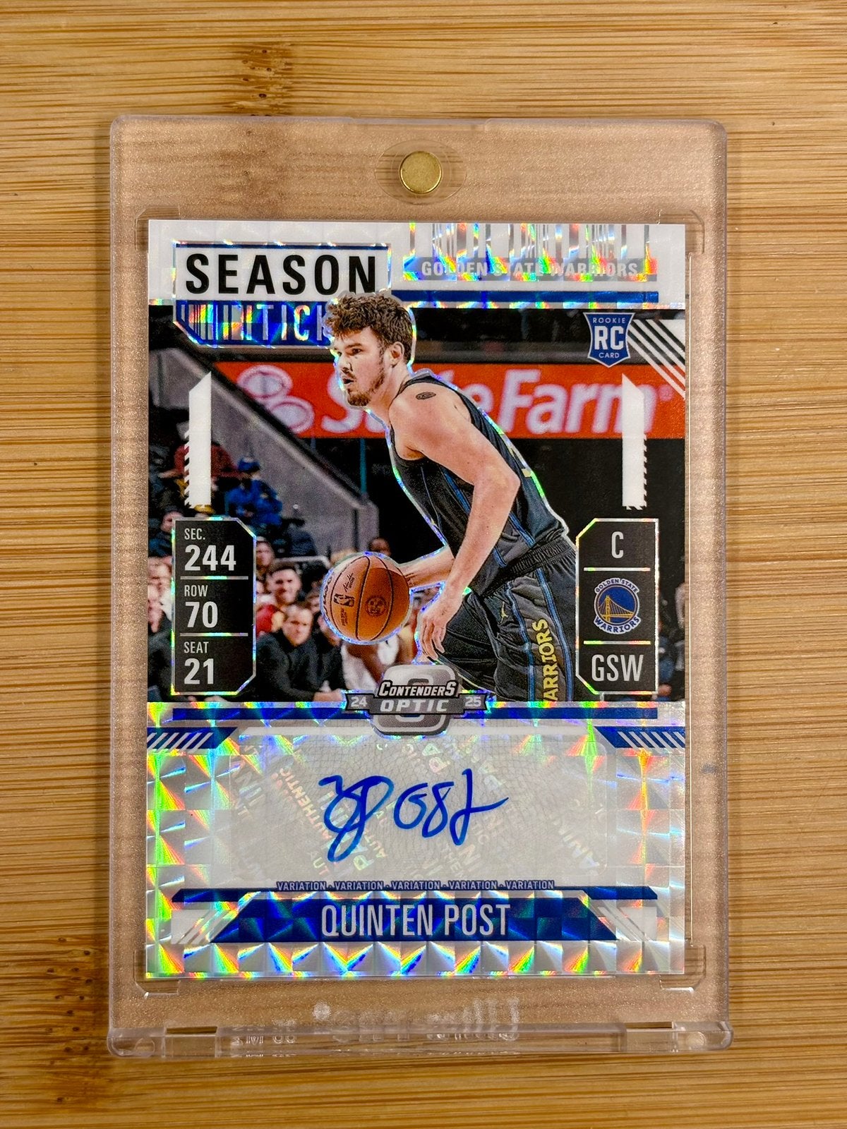 Quinten Post 2024-25 Panini Mosaic White Prizm /25 auto rc, Ophalen of Verzenden, Zo goed als nieuw