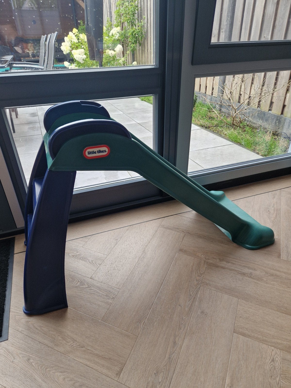 Little Tikes Glijbaan - Blauw/Groen, Kinderen en Baby's, Speelgoed | Buiten | Speeltoestellen, Ophalen, Gebruikt, Glijbaan