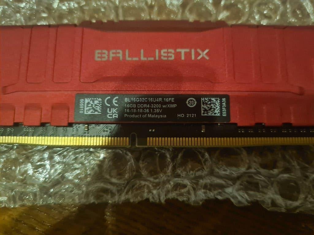Foto 3 van DDR4 Crucial ballistix 1x16GB 3200 -> 3600 (E-die chip)