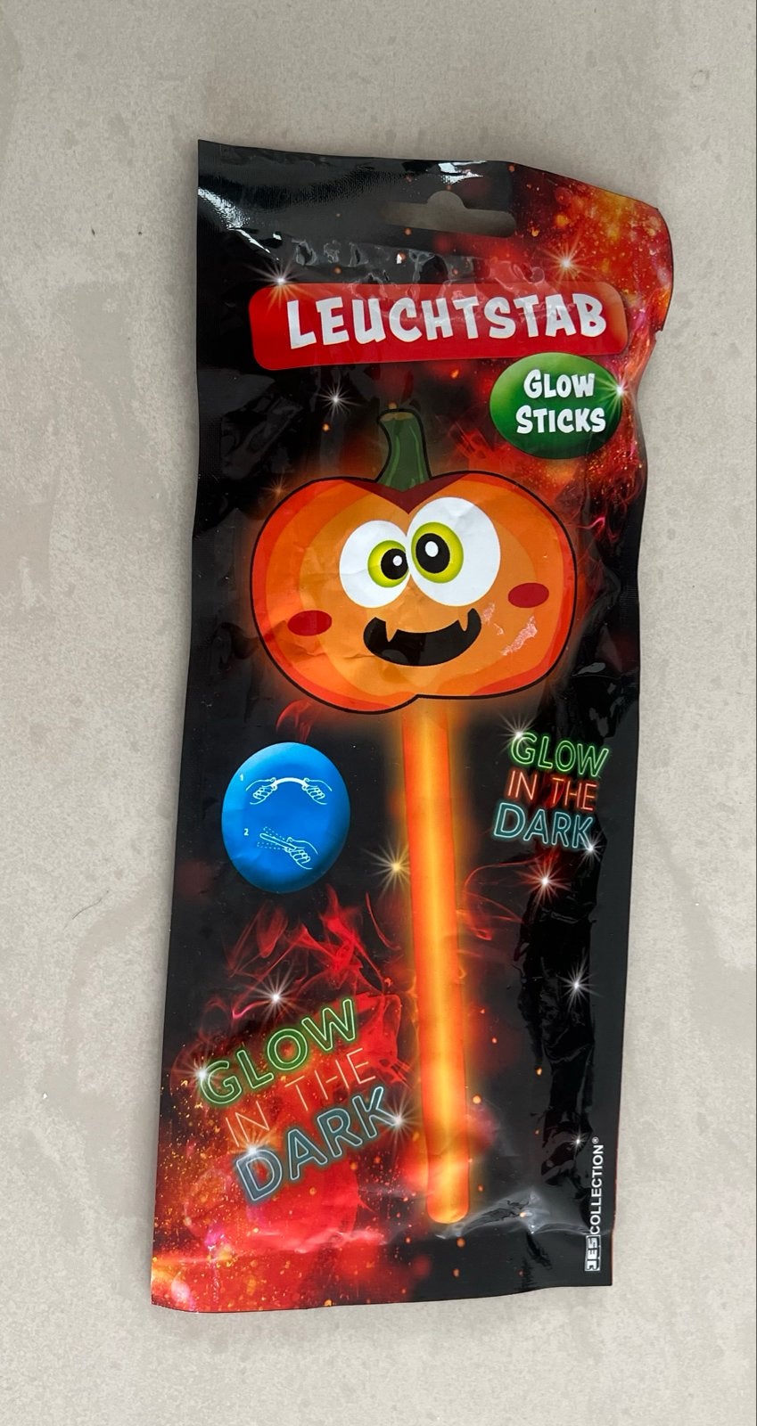 Glow in the Dark Pompoen Lichtstaaf Halloween Feestartikel, Hobby en Vrije tijd, Feestartikelen, Ophalen of Verzenden, Nieuw