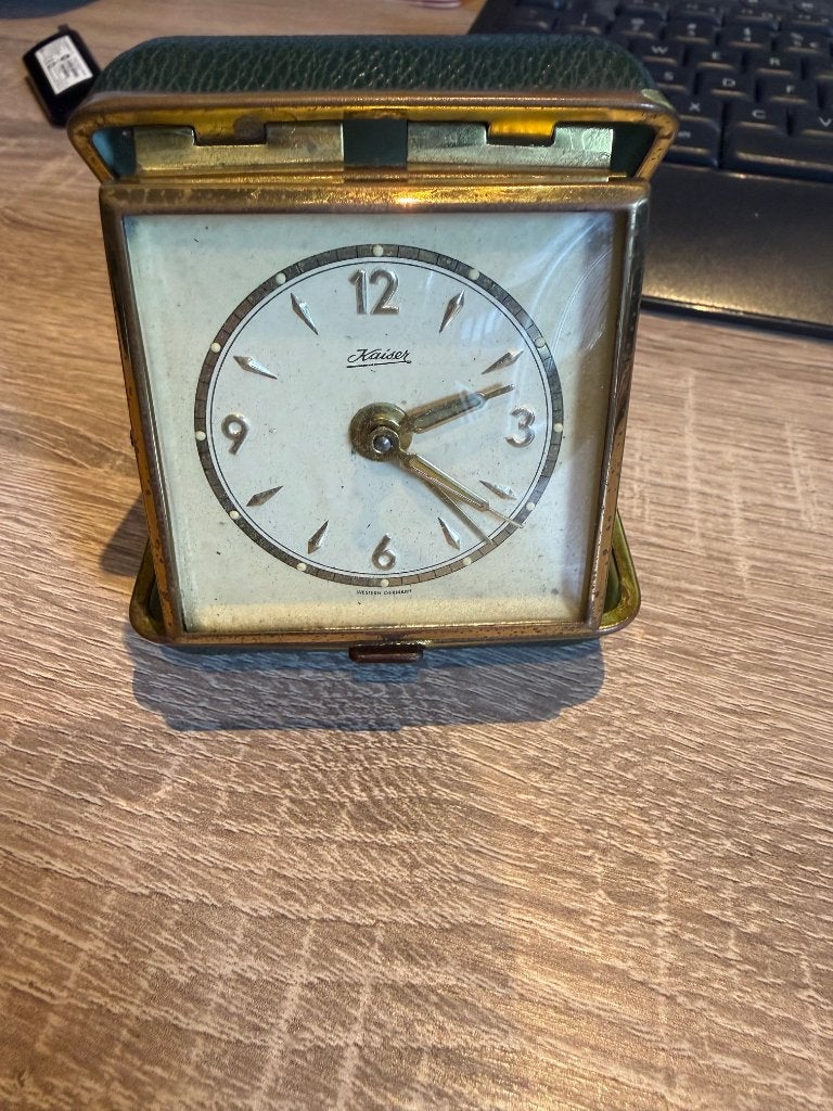 Vintage Kaiser reiswekker 50 er jaren, Ophalen of Verzenden