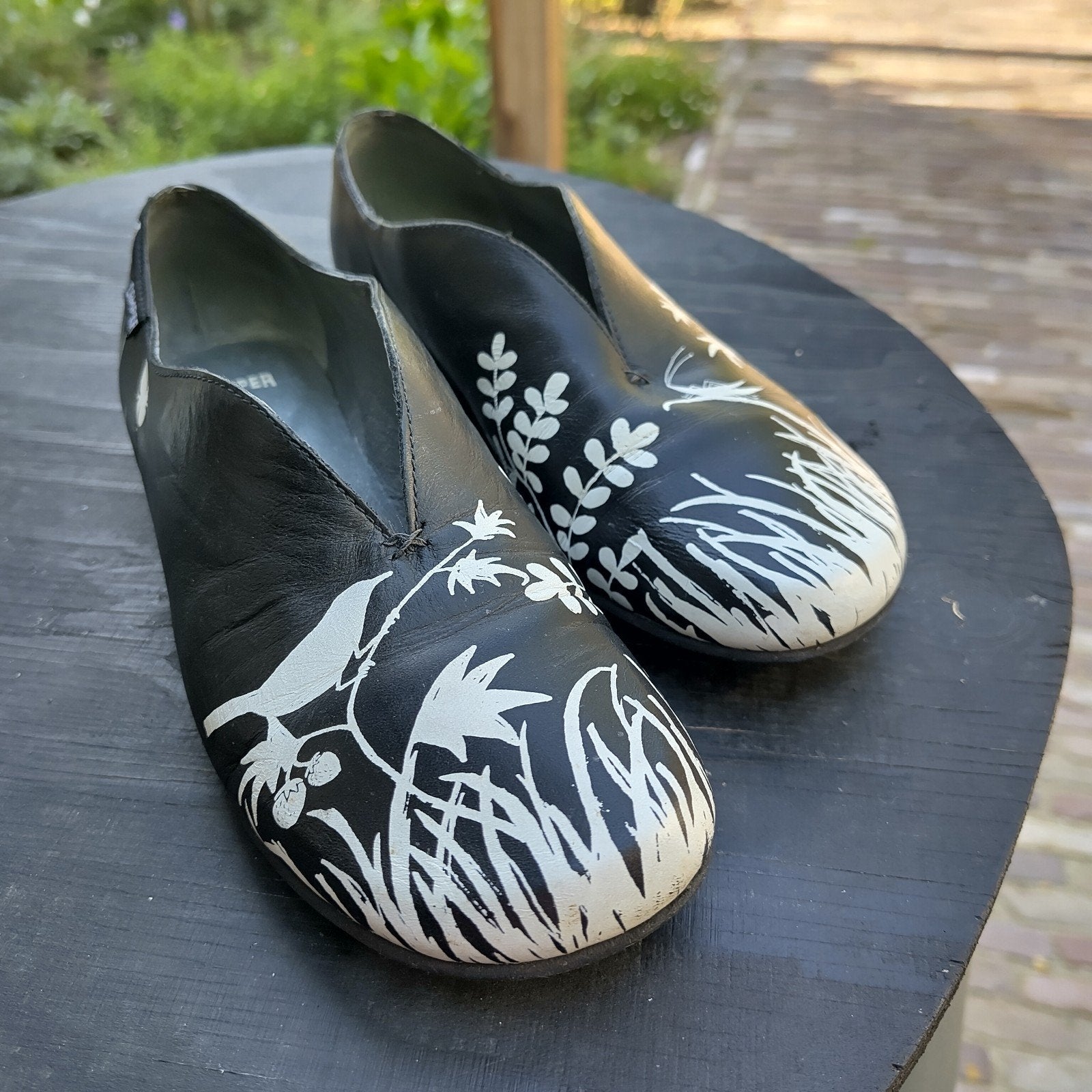 Camper Ballerina's/Instappers met print - Maat 37, Kleding | Dames, Verzenden, Zwart, Camper, Ballerina's