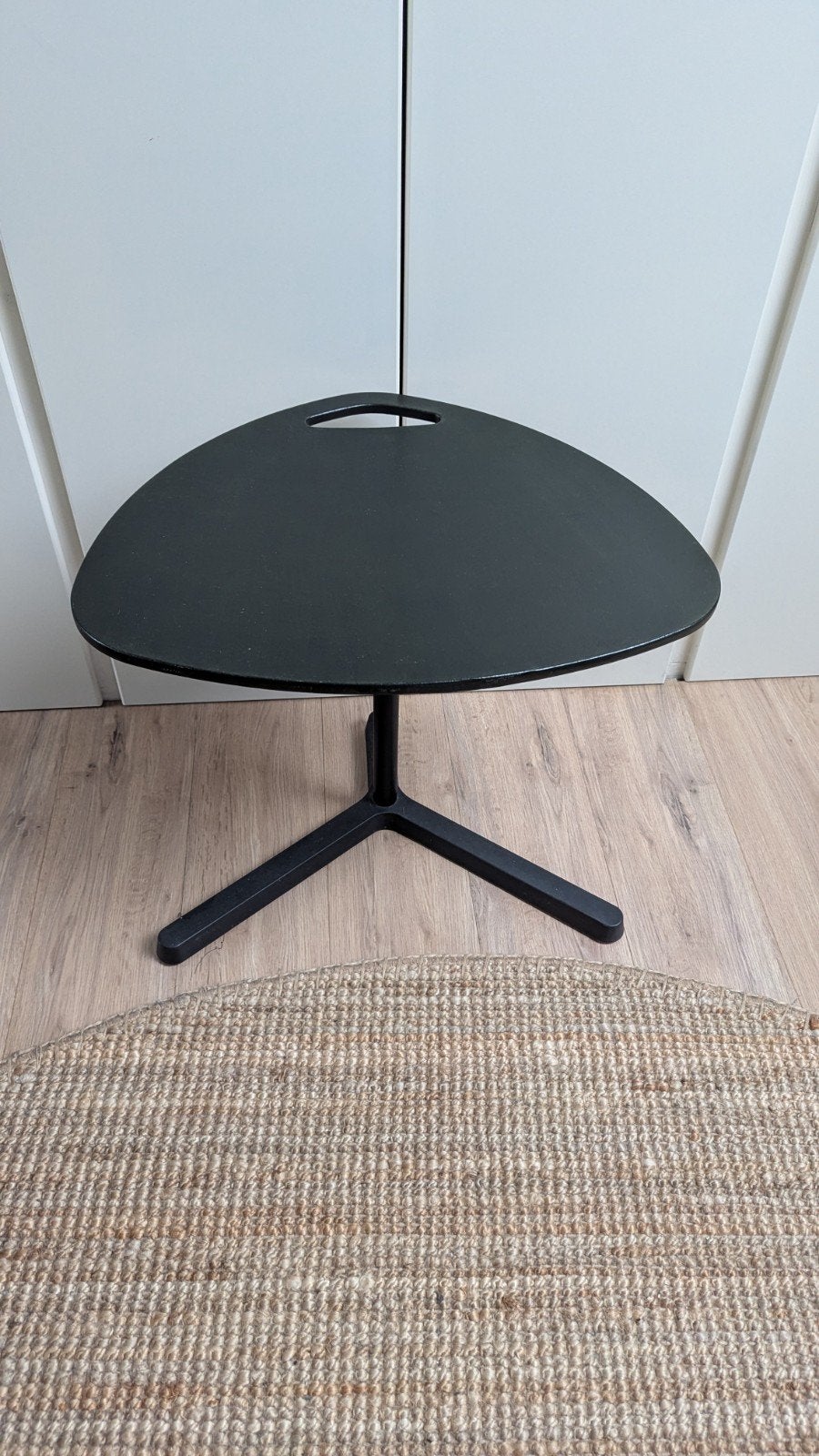 Zwart game/ laptop/ bank tafeltje Ikea, Ophalen, Minder dan 55 cm, Gebruikt, Overige vormen