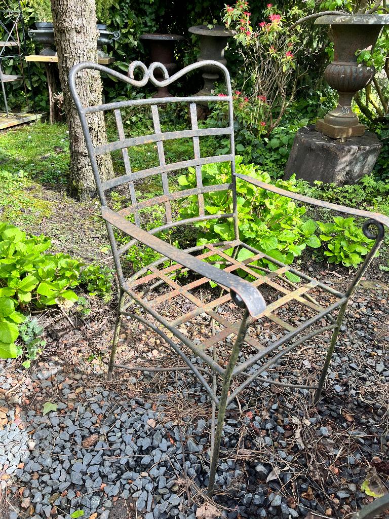 smeedijzeren stoelen, Tuin en Terras, Tuinstoelen, Gebruikt, Metaal, Ophalen
