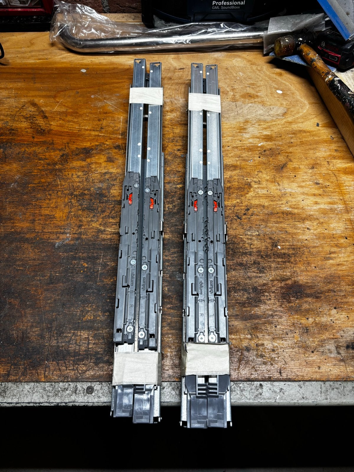 2 sets Ladegeleiders Blum 600mm - Nieuwstaat, 250 mm of meer, Overige typen, Nieuw, Ophalen of Verzenden