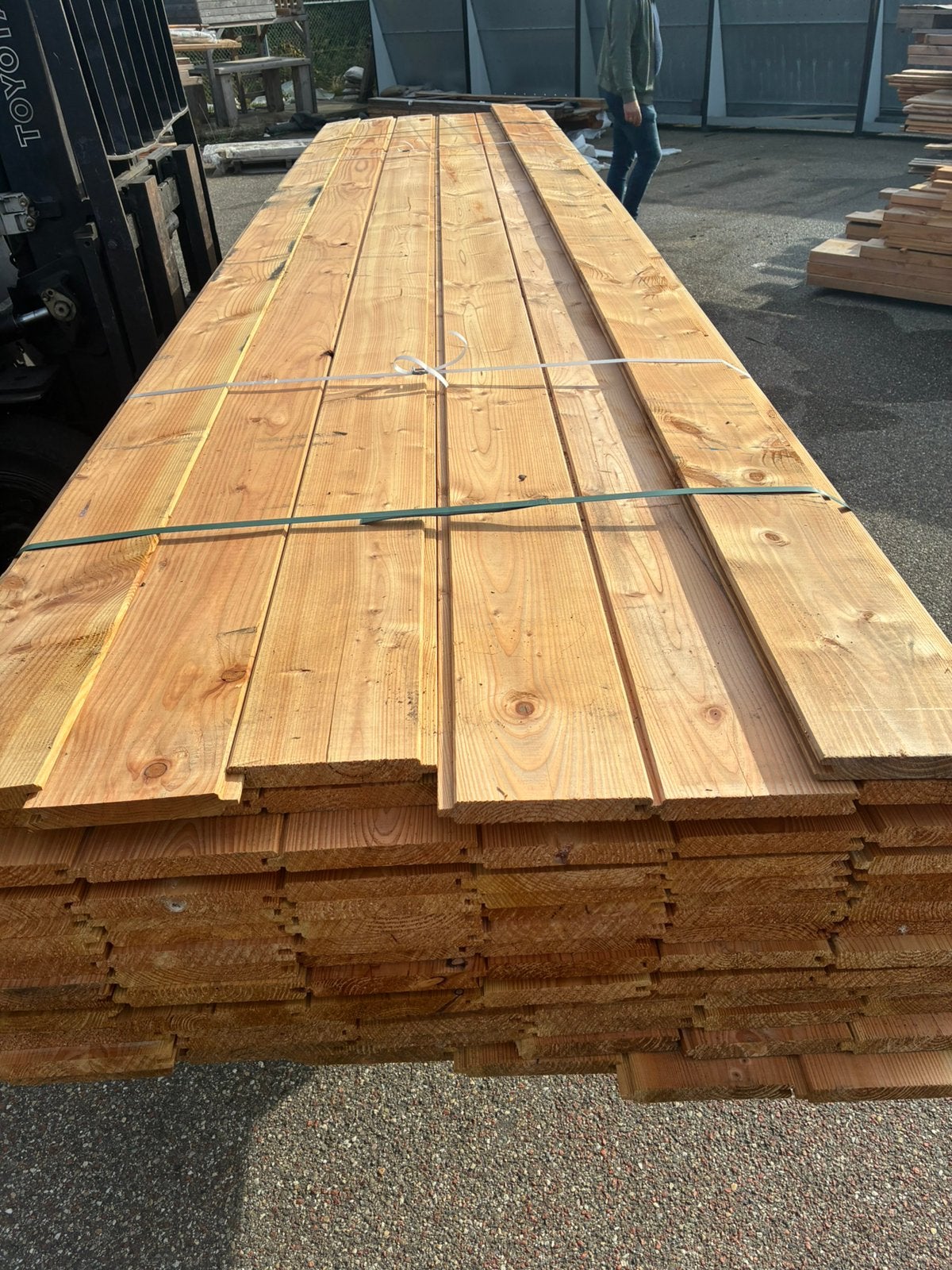 Douglas blokhutprofiel 28x195x5000mm, Ophalen, Nieuw, 250 cm of meer, Planken