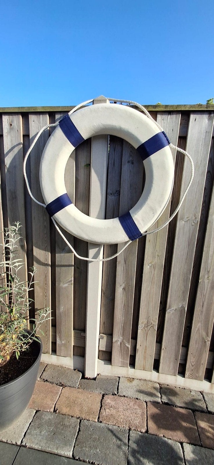 Decoratieve reddingsboei - Nautische wanddecoratie, Watersport en Boten, Ophalen, Zo goed als nieuw, Interieur en Kussens