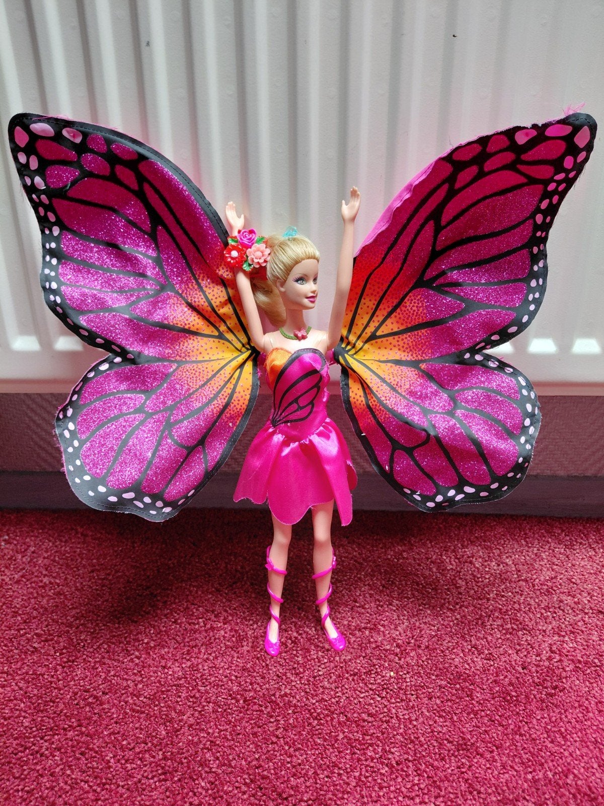 Barbie Dansende Vlinder Pop - Transformeert naar Vlinder, Ophalen of Verzenden, Gebruikt, Fashion Doll