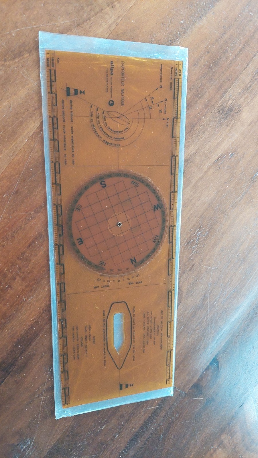 Plexiglas Bretonse Plotter Koerslineaal, Watersport en Boten, Ophalen of Verzenden, Zo goed als nieuw, Overige typen