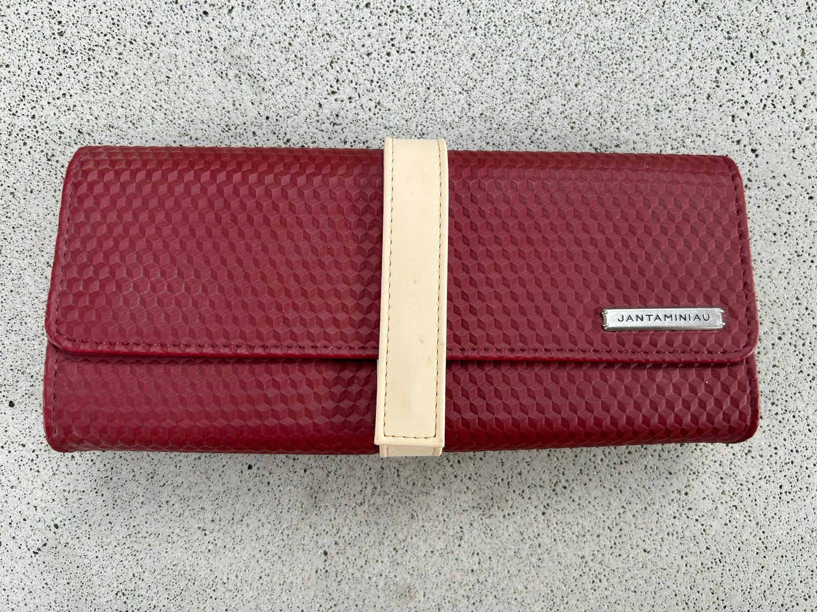 Jantaminiau x KLM Clutch Tasje - Bordeauxrood, Ophalen of Verzenden, Gebruikt, Rood, Avondtasje