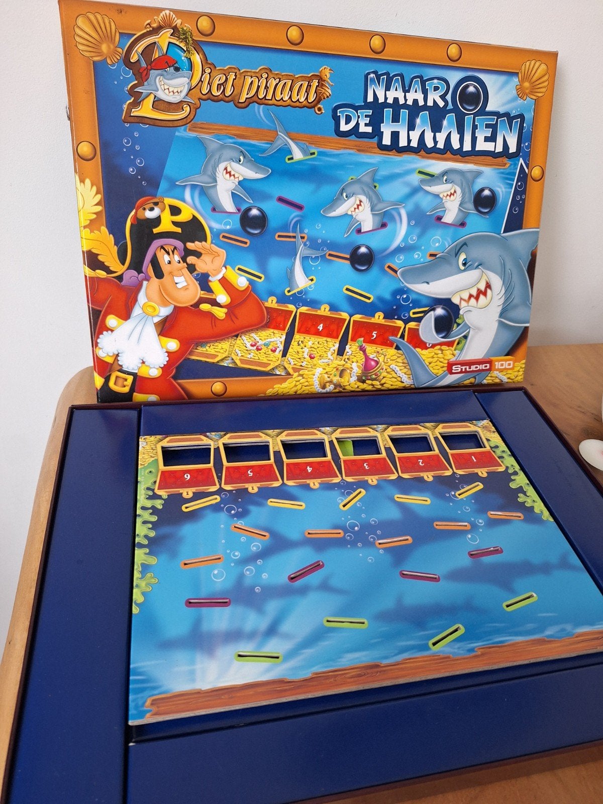 Piet Piraat Naar de Haaien Flipperkast Spel Studio 100, Een of twee spelers, Ophalen of Verzenden, Gebruikt, Studio 100