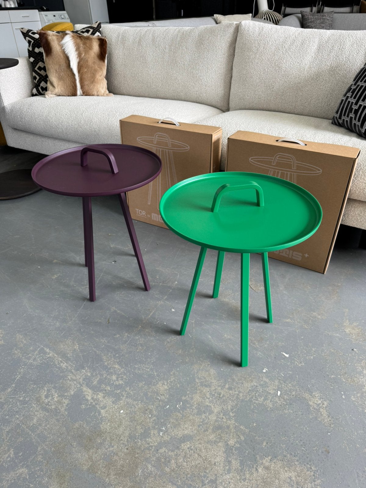 Nieuw Montis Tor bijzettafel | Paars en Groen, Minder dan 55 cm, Metaal of Aluminium, Rond, Nieuw