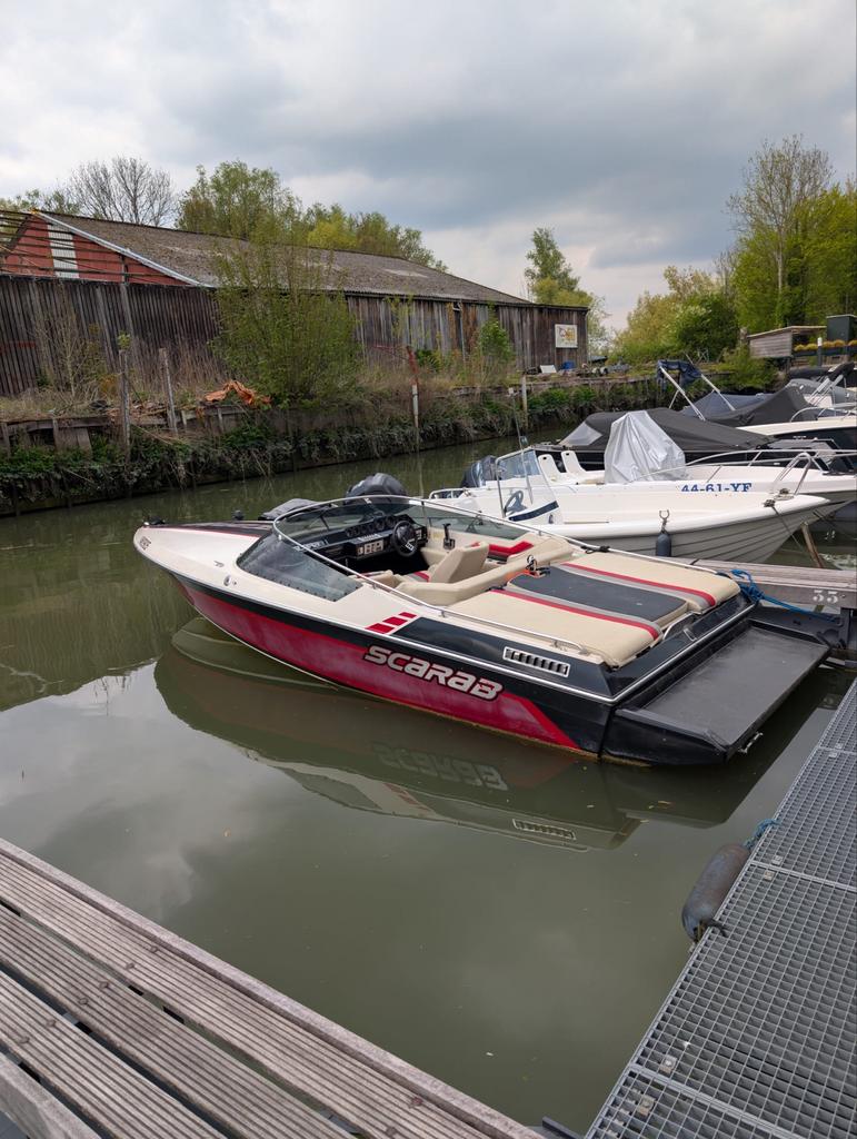Wellcraft Scarab Speedboot V8 inclusief stallingstrailer, Watersport en Boten, Speedboten, Ophalen, Gebruikt, Binnenboordmotor