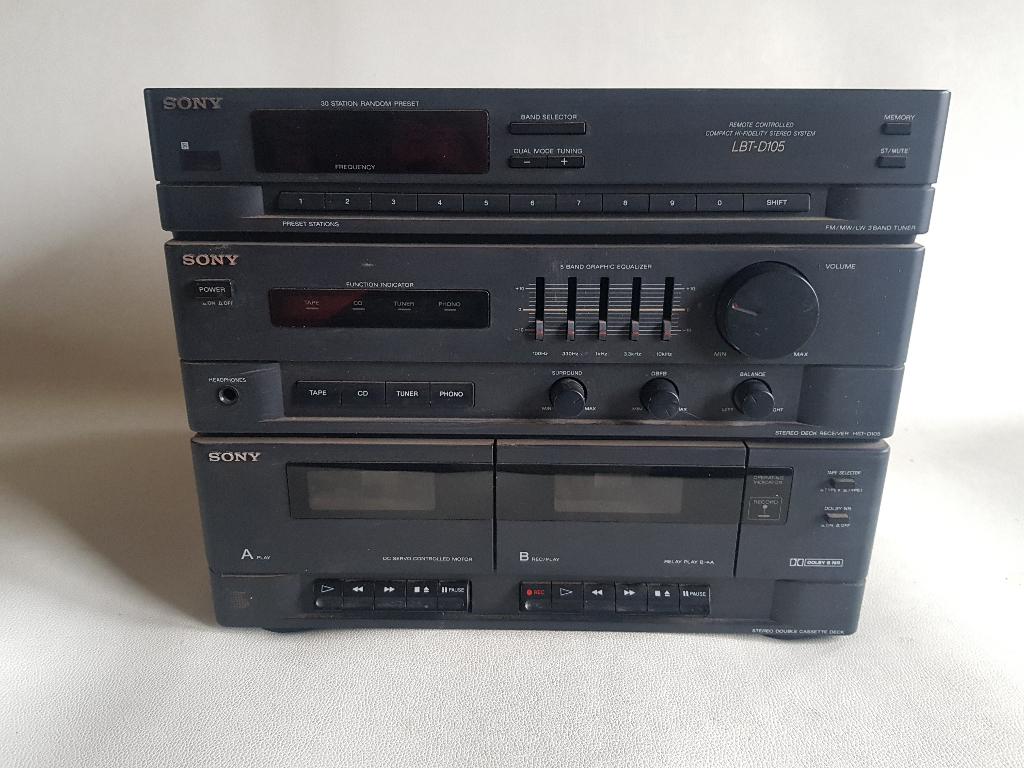 Vintage Sony LBT-D105 Compact Hi-Fi Stereo System, Ophalen of Verzenden, Gebruikt, Tuner of Radio, Sony