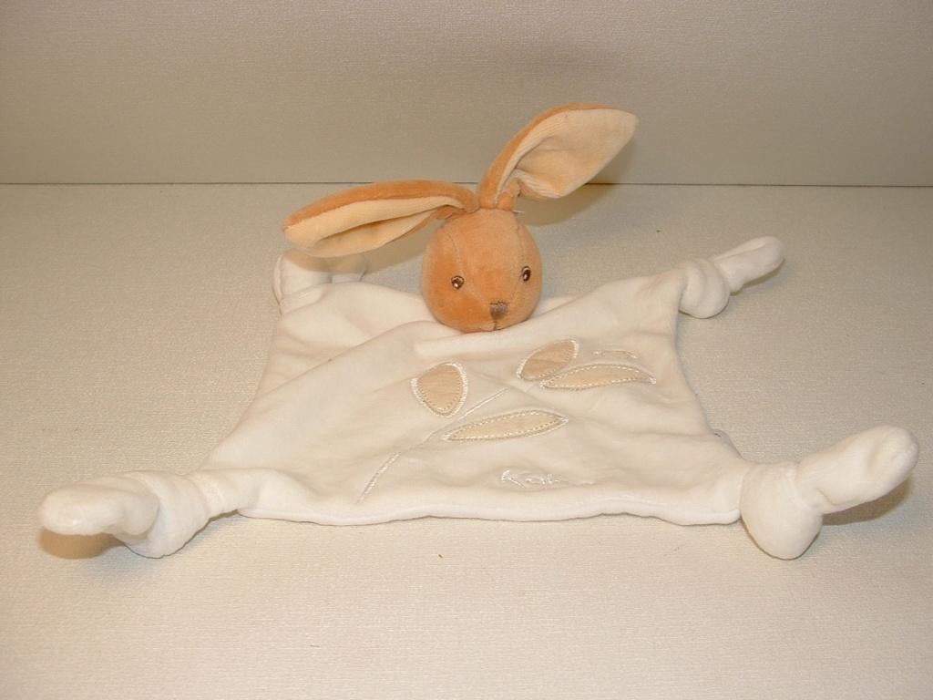 KALOO KONIJN KNUFFELDOEK VELOURS WIT MET ZILVERWIT, Verzenden, Nieuw, Overige typen