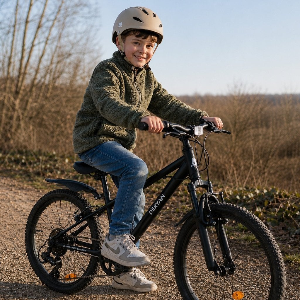 DERYAN mountainbike 20 inch zwart | 6 versnellingen, Hardtail, Zo goed als nieuw, Marithaime 8, 6662 WD Elst, Nederland, Ophalen