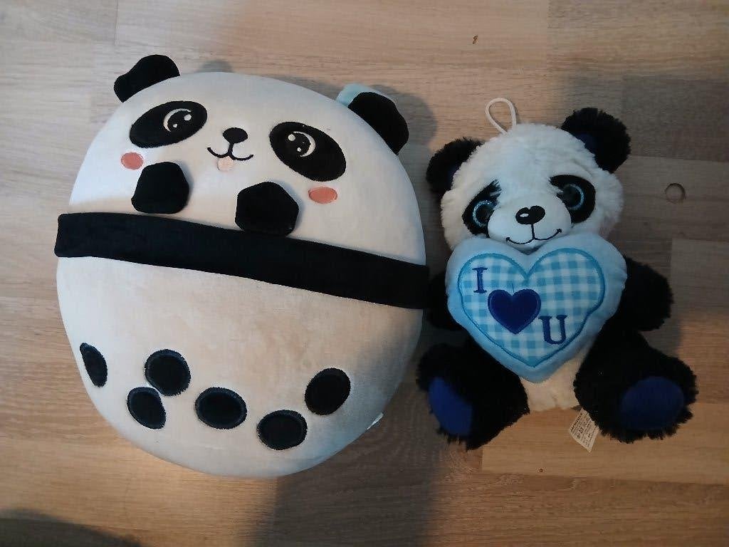 2 panda knuffels, Ophalen of Verzenden, Gebruikt, Overige typen