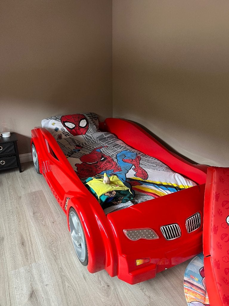 autobed inclusief matras, Ophalen, 70 tot 85 cm, Zo goed als nieuw, Minder dan 140 cm