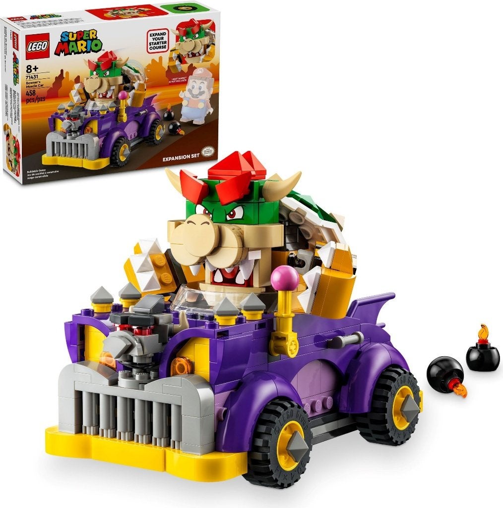 LEGO 71431 Bowser's Muscle Car (Super Mario, Expansion Set), Overige thema's, Nieuw, Ophalen of Verzenden, Complete set
