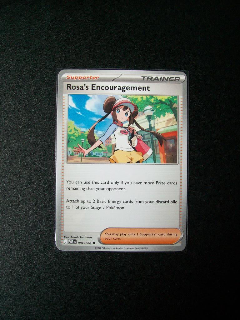 9927. Nieuwe Pokemon Kaart   ROSA's ENCOURAGEMENT (084/088), Verzenden, Nieuw, Losse kaart