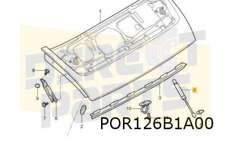 Porsche 911 (9/04-12/11) (997) 911 gasveer moterklep (achter, Auto-onderdelen, -, Verzenden, -, Porsche