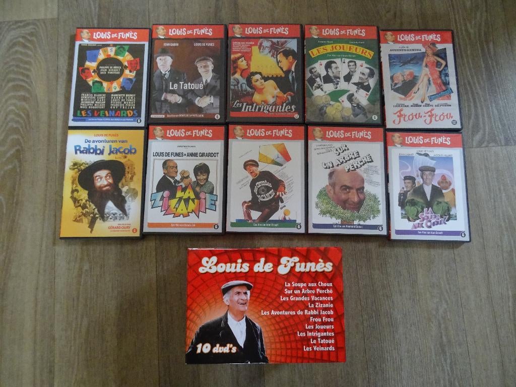 DVD Louis de Funès, 10 dvd box, Alle leeftijden, Ophalen of Verzenden, Zo goed als nieuw, Boxset