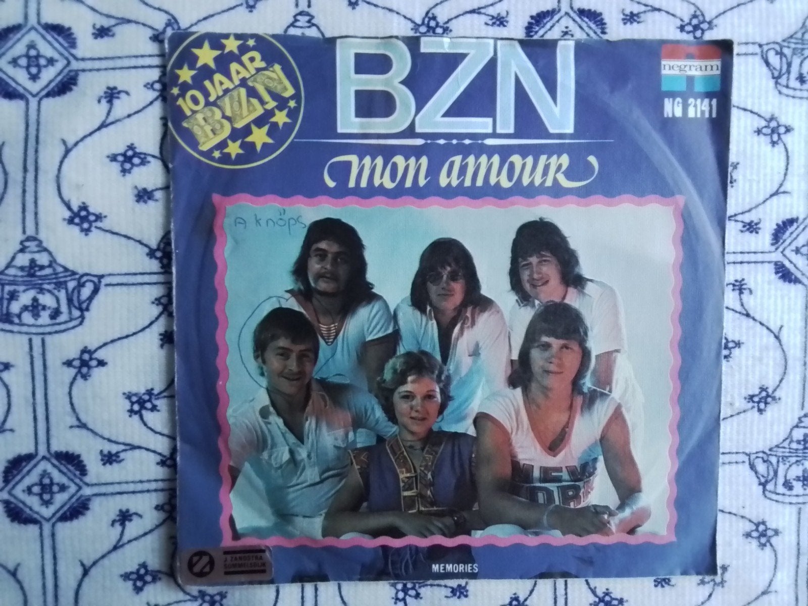 BZN           Mon amour  (BZN 10 jaar), Cd's en Dvd's, Ophalen of Verzenden, Zo goed als nieuw, 7 inch, Pop