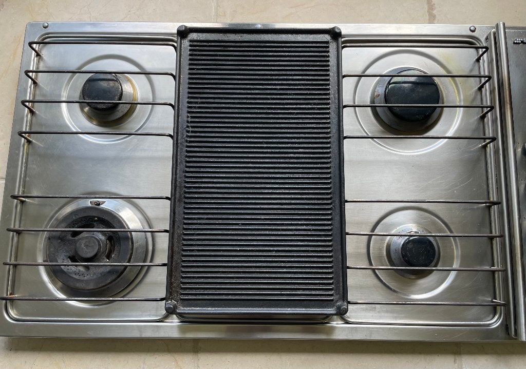 SMEG Type 14, SNL93AX, 5-pits inbouw gaskookplaat met wok, Witgoed en Apparatuur, Kookplaten, Ophalen, Gebruikt, Inbouw, Gas