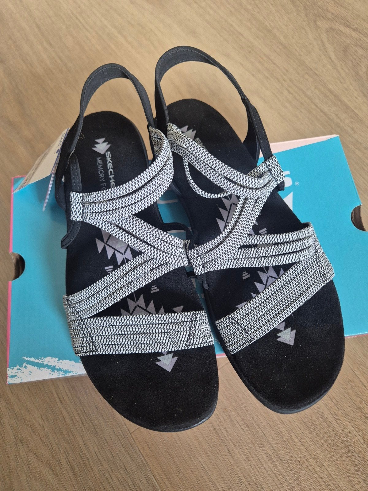 Skechers Reggae Slim - Stretch Appeal sandalen maat 38, Skechers, Zwart, Nieuw, Sandalen of Muiltjes