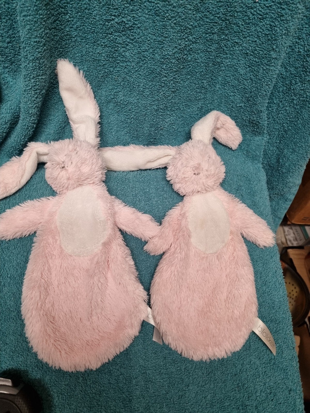 Blokker knuffel doekjes konijn roze nr 35, Ophalen of Verzenden, Konijn