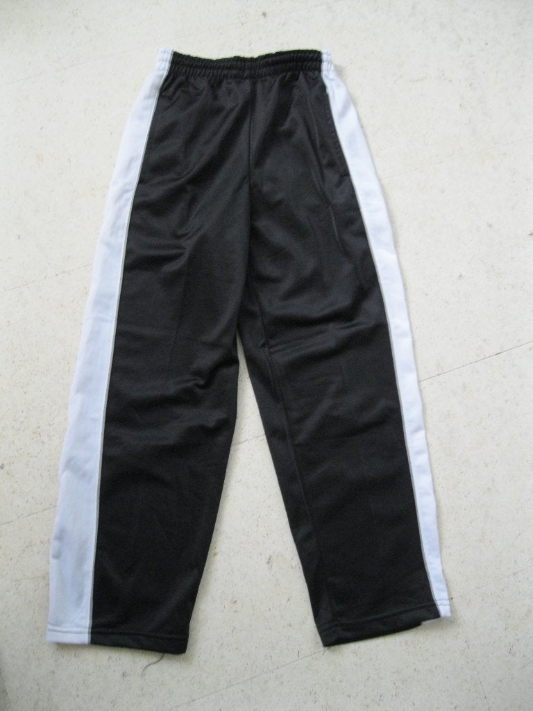 maat 134, -140, 1 sport- training- broek, zwart met wit, Kinderen en Baby's, Kinderkleding | Maat 134, Jongen of Meisje, Ophalen of Verzenden