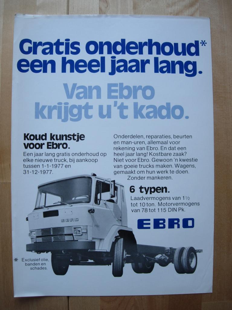 Ebro Gratis Onderhoud Folder 1977, Boeken, Auto's | Folders en Tijdschriften, Zo goed als nieuw, Overige merken, Ophalen of Verzenden