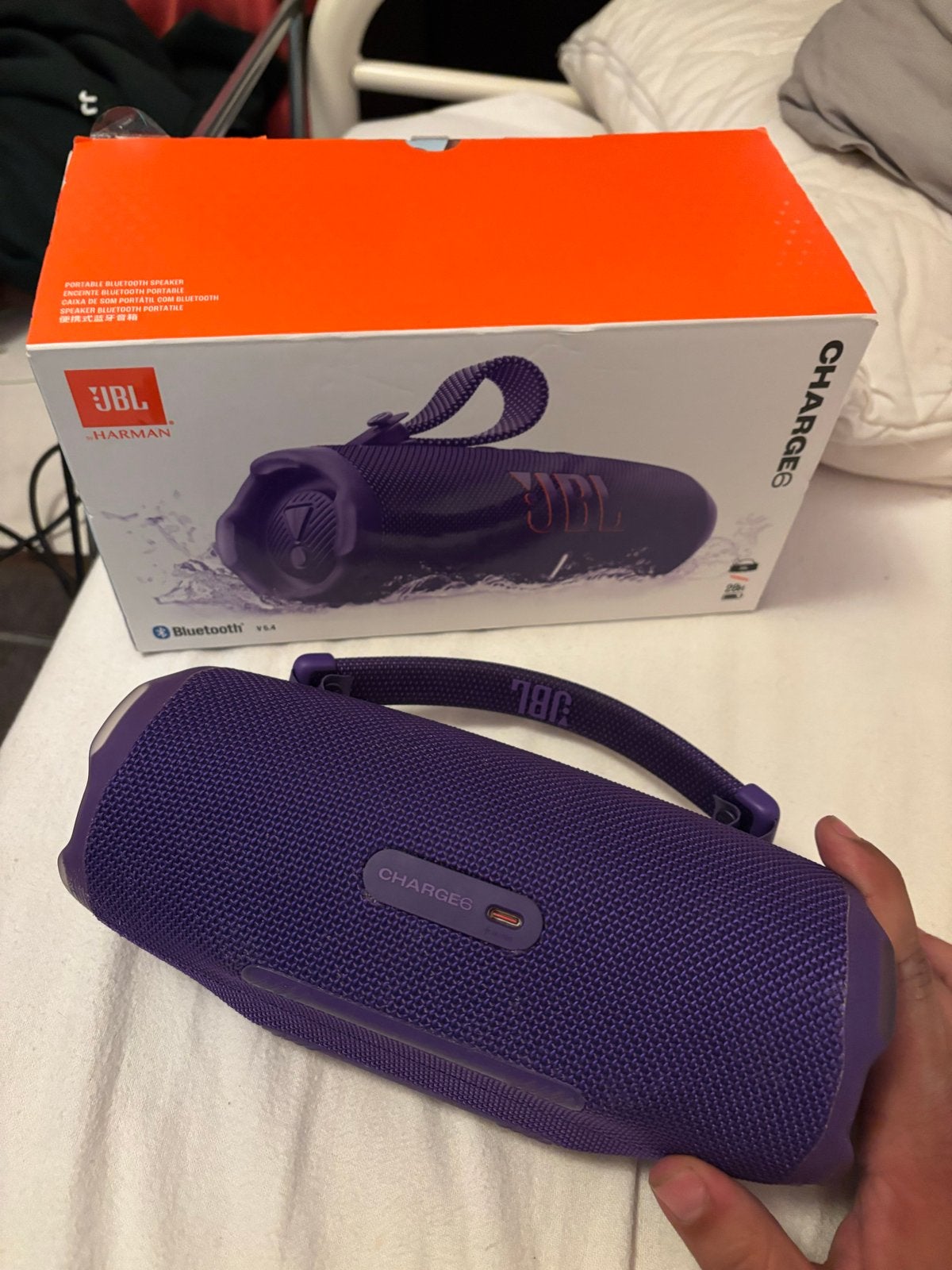 JBL Charge 6 Draagbare Bluetooth Speaker Paars, Ophalen, JBL, Nieuw, Draagbare speaker