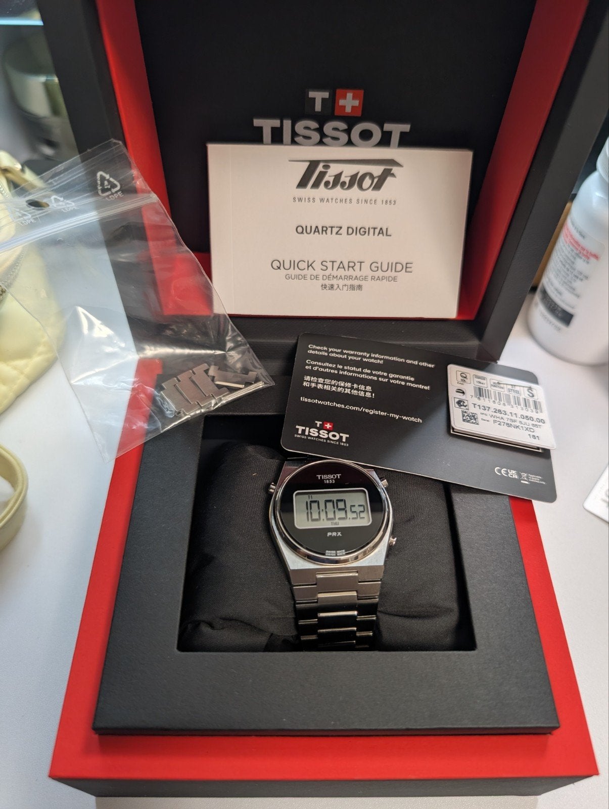 tissot prx 35mm digital, gebruikt, Sieraden, Tassen en Uiterlijk, Ophalen of Verzenden, Gebruikt, Staal, Overige merken